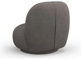 Szary fotel z materiału bouclé Chuck – Micadoni Home