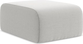 Pufa - z tkaniny welwetowej - srebrny - LANI