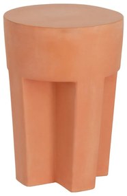 Terakotowy stolik Kave Home Vilena, ⌀ 33 cm