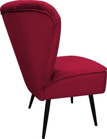 Fotel PRL tkanina Welur nogi metalowe : Kolor nogi - Czarna stożek, Kolor tkaniny - VELVET - MG31