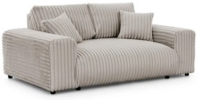 Jasnoszara sztruksowa sofa 178 cm Justin – Ropez