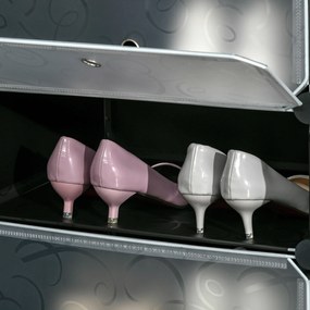 HOMCOM Regał na buty, 12 skrzynek na 24 pary butów, Plastik, Czarny+Biały