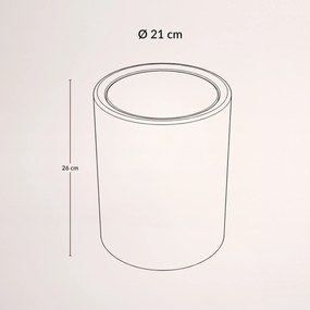 Łazienkowy kosz na śmieci RUND, 6 l