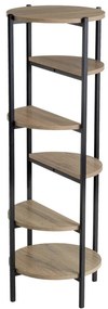 Czarny regał w dekorze dębu 40x110 cm – Casa Selección