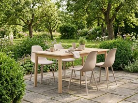 Krzesło do kuchni OSAKA plastikowe, beżowe