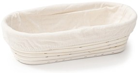 HOME ELEMENTS Owalny koszyk z wkładem z tkaniny, 28 x 14 x 7,5 cm