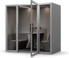 Budka akustyczna do biura INBOX 4-osobowa 2200 x 2200 x 1220 mm
