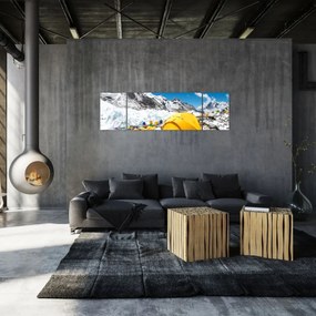 Obraz - Kemping w górach (170x50 cm)