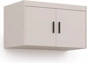 Nadstawka do szafy Ele 2 beż piaskowy - 90 cm - 2-drzwiowa z 2 półkami