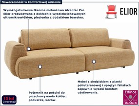 Miodowa kanapa melanżowa z funkcją spania D0-L11