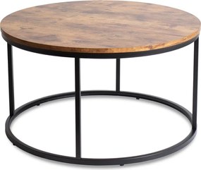 Stolik Kawowy TIM MAX 80 cm Dąb Rustykalny Nowoczesny Loft