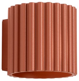 Kinkiet AURA ochra czerwona G9 ryflowany  SOLLUX  LIGHTING