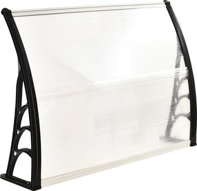 Przezroczyste Zadaszenie Drzwi Outsunny 100 x 75 cm z Poliwęglanu i Aluminiowymi Listwami