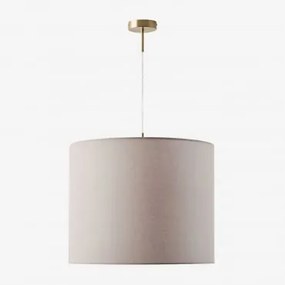 Lampa Sufitowa Wisząca Z Tkaniny Arlina Złoty - Przezroczysty & Jasnoszary Taupe Ø40 Cm - ↑30 Cm Arlina - Sklum