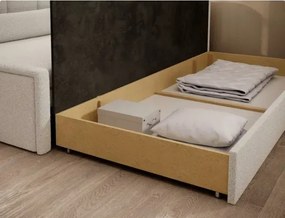 Sofa rozkładana z funkcją spania FULGEO kremowa prawa ELTAP