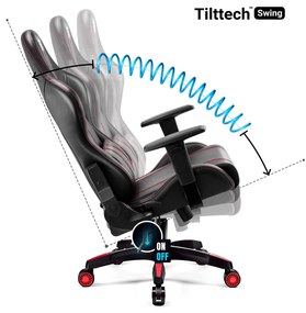 Fotel gamingowy Diablo X-One 2.0 Normal Size, czarno-czerwony