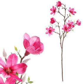 Sztuczna kwiat Magnolia ciemnoróżowa, 30 x 10 x 85cm