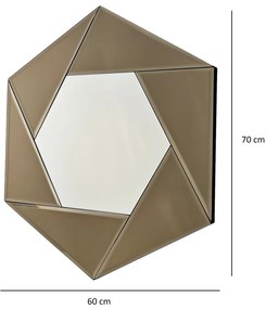 Lustro Status Bronze 60 x 70 cm