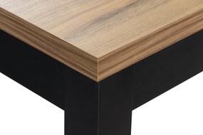 Stół rozkładany Werona 160-240x90 cm - dąb pradawny / czarne nogi
