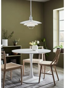 Biała lampa wisząca Markslöjd Kikrenes, ø 48 cm