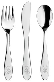 Sztućce dla dzieci ze stali nierdzewnej w kolorze srebrnym 3 szt. – Orion