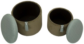 Zestaw puf ze schowkiem BOLZANO, Ø 38 cm, Ø 32 cm