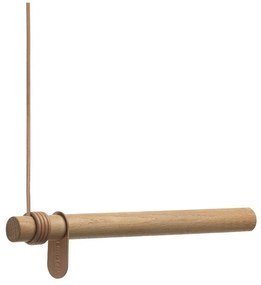 Wieszak ścienny z litego drewna dębowego w naturalnym kolorze 50 cm Swing – LIND DNA