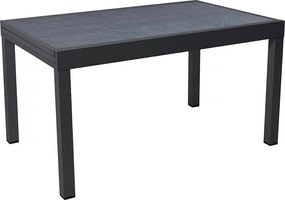 Stół rozkładany z aluminium "Lagos" Czarny 200/320 x 105 cm