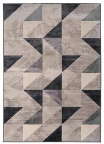 Szary/beżowy dywan z mieszanki bawełny 140x200 cm Graphic – douceur d'intérieur
