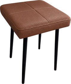 Taboret MAX podstawa czarna : Kolor Stelaża - Czarny , Kolor tkaniny - EKO-SKÓRA - 3D, Typ tkaniny - Eko-skóra
