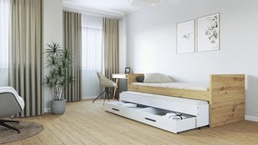 Moduł VERSO F/1S dąb rzemieślniczy 90x200 cm z miejscem do przechowywania