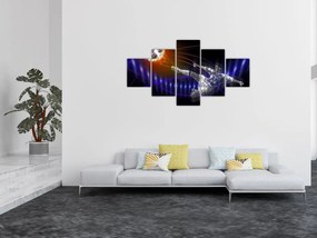 Obraz skaczącego piłkarza (125x70 cm)