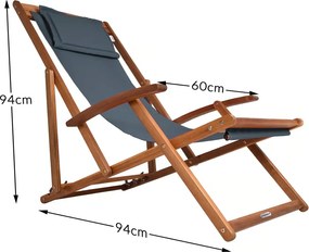 Leżak ogrodowy SIENA, 94x60x94cm, antracytowa Jurhan