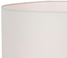 Designerska lampa stołowa zielona z białym abażurem z lnu - LottiDesignerski Oswietlenie wewnetrzne