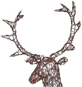 Zewnetrzna Świąteczny renifer brązowy rattan z LED IP44 - Glossie Oswietlenie zewnetrzne