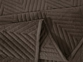 Aksamitna narzuta na łóżko ARROW VELVET, ciemnobrązowy Rozmiar: 170 x 210 cm