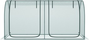 Outsunny Siatka Ochronna Ogrodowa Namiot dla Roślin Warzywnik z Drzwiami 249x120cm Ochrona Przed Szkodnikami | Aosom PL