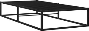 Czarne Loftowe Łóżko Metalowe 90X200 Cm R3-G83