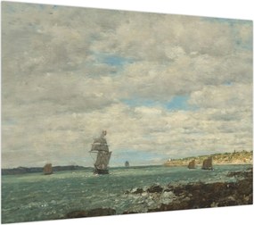 Obraz - Eugène Boudin, Coast of Brittany, reprodukcje (70x50 cm)