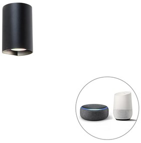 Inteligentna okrągła lampa ścienna czarna w tym Wi-Fi GU10 - SabbirDesignerski Oswietlenie wewnetrzne