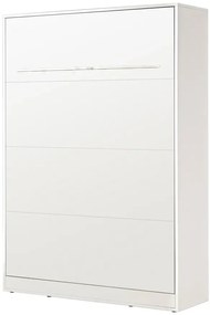 Pionowy biały otwierany tapczan z półką 140x200 P4-R50