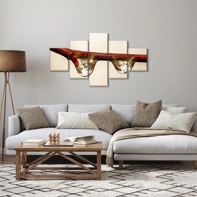 Obraz kropli na gałęzi (125x70 cm)