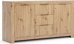 Komoda Tommy 166 z szafkami i szufladami, dąb artisan