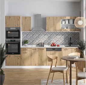 Aneks kuchenny dąb rzemieślniczy/biały 300x60x81.6 r-line