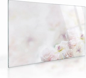 Obraz na szkle delikatnych kwiatów (70x50 cm)