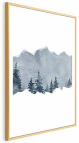 Plakat Wycinek Syberii 60x90 cm z ramą złotą z marginesem ARTGEIST B