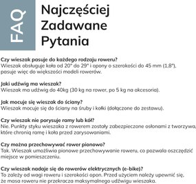 Wieszak na rower na ścianę 768 x 125 x 368 mm