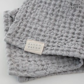Jasnoszary ręcznik kąpielowy 100x140 cm Honeycomb – Linen Tales