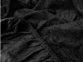 PrzytulneMieszkanie.pl Prześcieradło frotte EXCLUSIVE czarne 140x200 cm