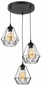 Lampa wisząca BENDINNI II czarna ELTAP